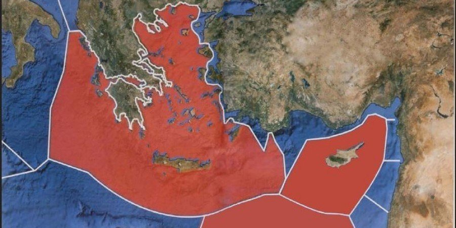 Η ΑΟΖ όπως την υποστηρίζουν οι Κύπρος - Ελλάδα - Αίγυπτος