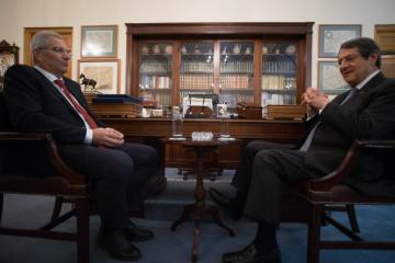 Συνάντηση στο προεδρικό μεταξύ Νίκου Αναστασιάδη και Άντρου Κυπριανού 