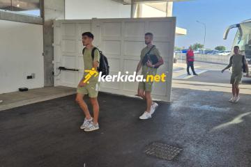 (Φώτος kerkida) Η άφιξη της ΑΕΚ