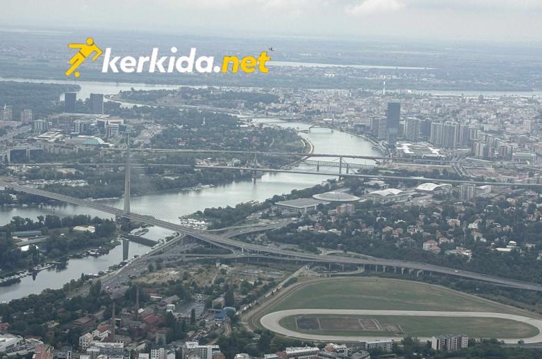 (Φώτος Kerkida) Το Βελιγράδι από το αεροπλάνο 