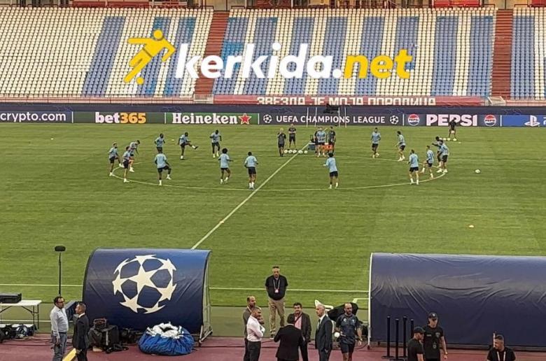 Η προπόνηση της Πάφου στο "Rajko Mitić Stadium" (Φώτος/Βίντεο Kerkida)