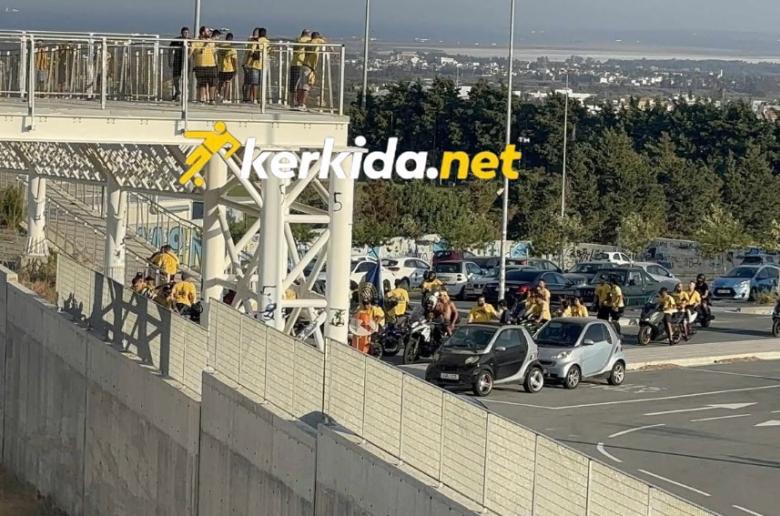 Με πορεία στο γήπεδο οι ΑΕΛίστες (Βίντεο/Φώτος Kerkida)