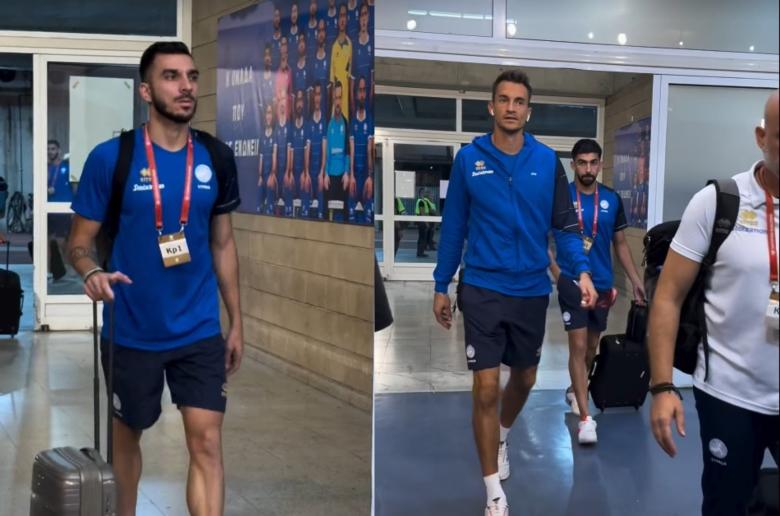 (Φώτος) Η άφιξη της Εθνικής μας
