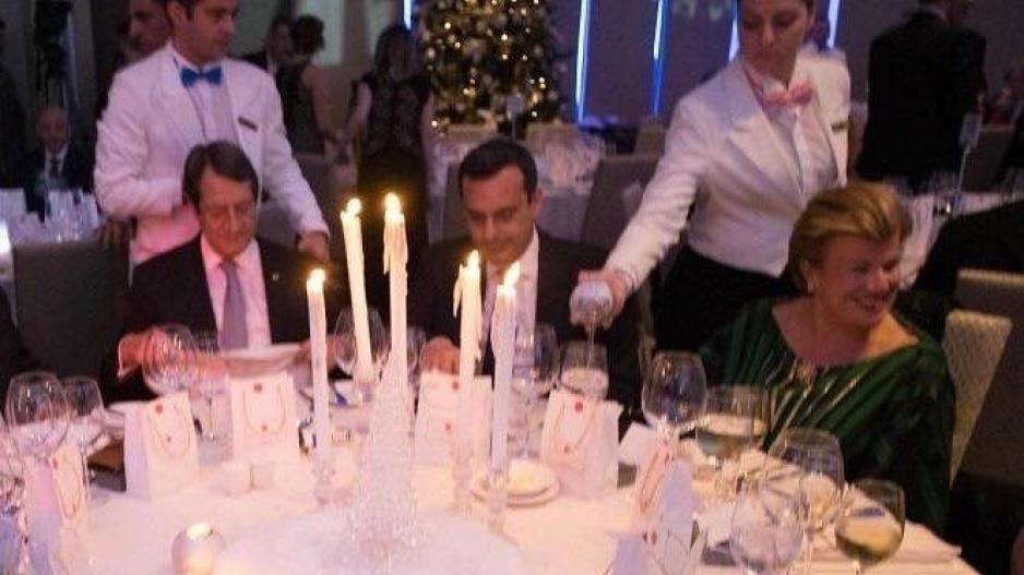 Ο Πρόεδρος με την Άντρη Αναστασιάδου σε δείπνο
